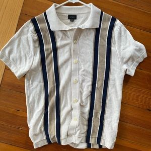 J Crew 50s style knit button up
